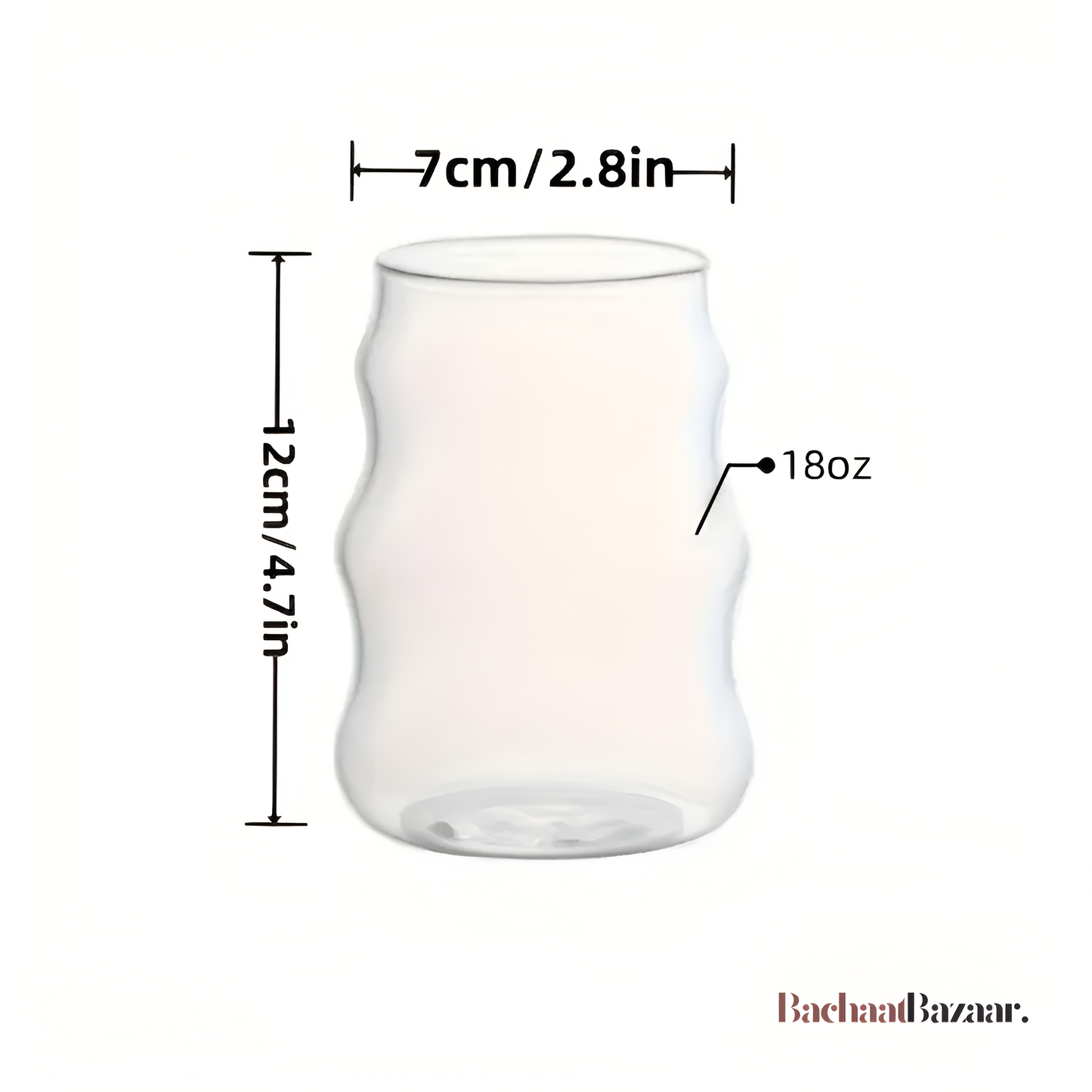 500ml Medieval Style Glass Cups with bamboo Lid and Glass Straw
