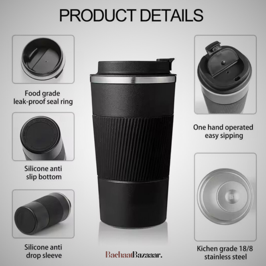 500ml Stainless Steel Coffee Cup Car Vacuum Flask Thermal Mug