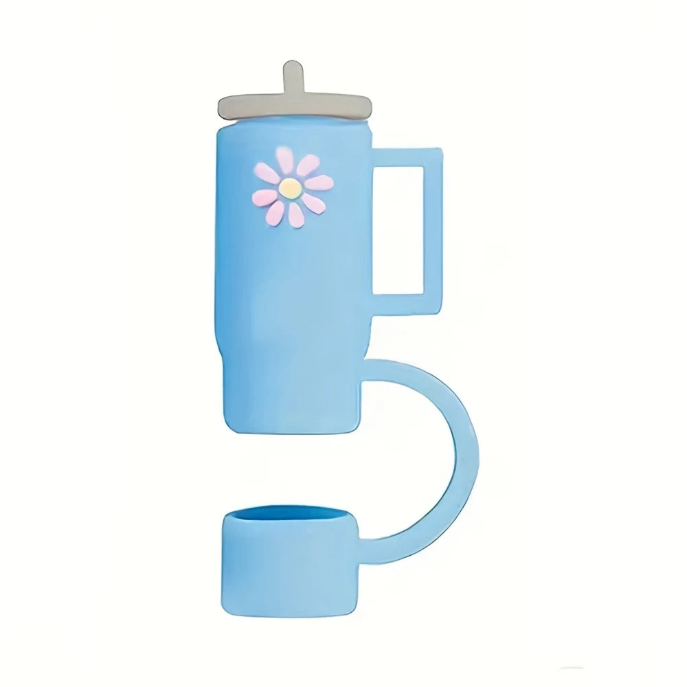 1Pc Cute Tumbler Silicone Straw Cap