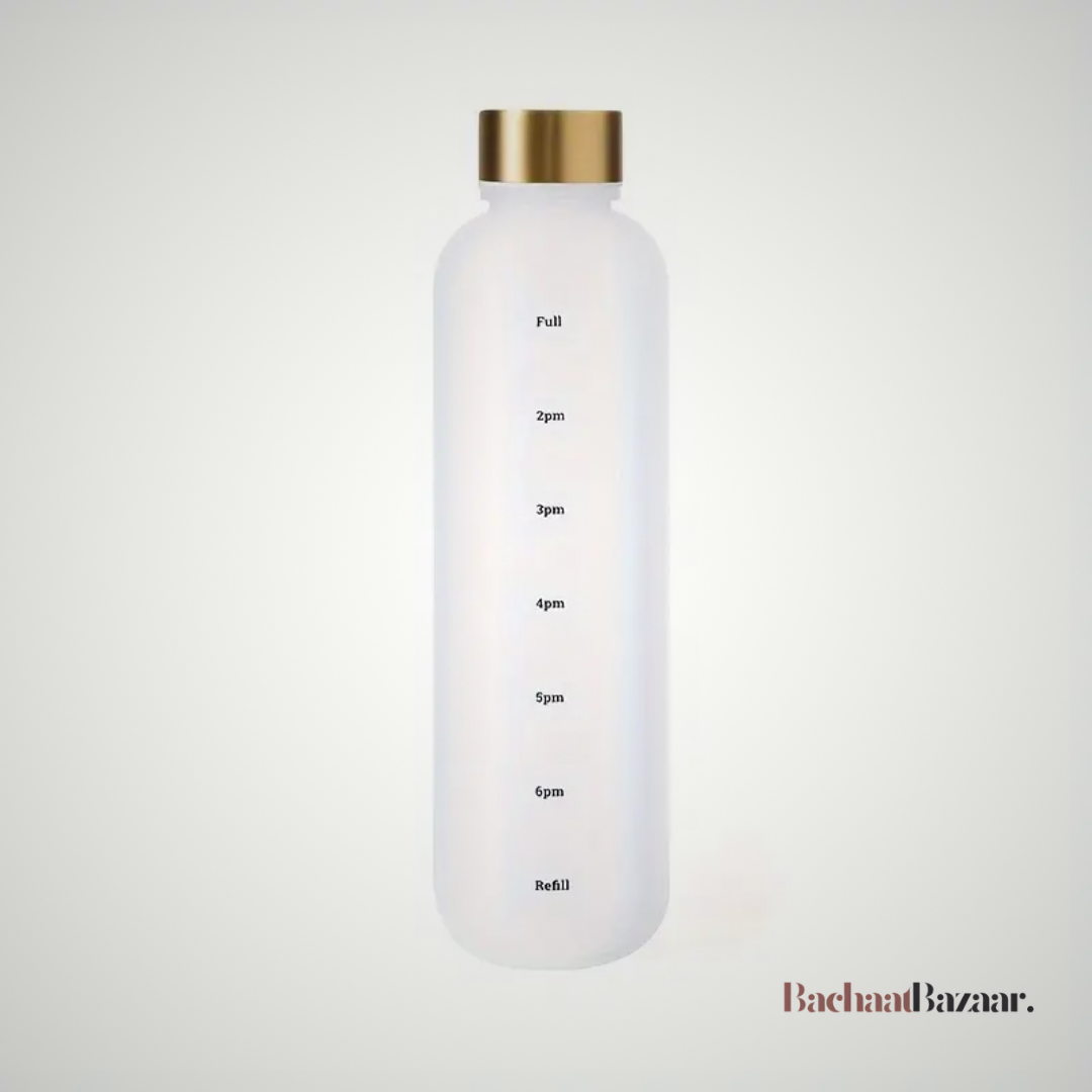 750-ml Motivational Water Bottle with Time Marker