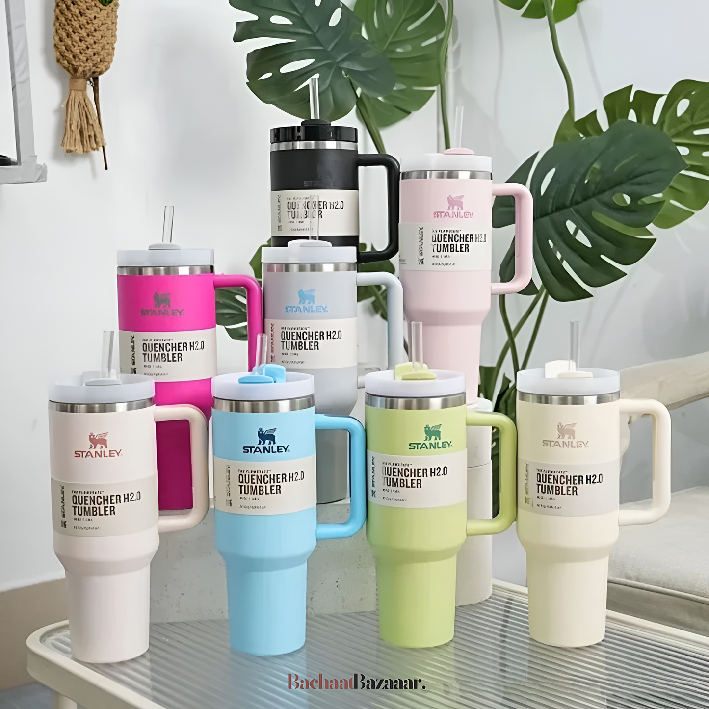 40 Oz Stanley Quencher H2.0 Tumbler with Handle and Straw