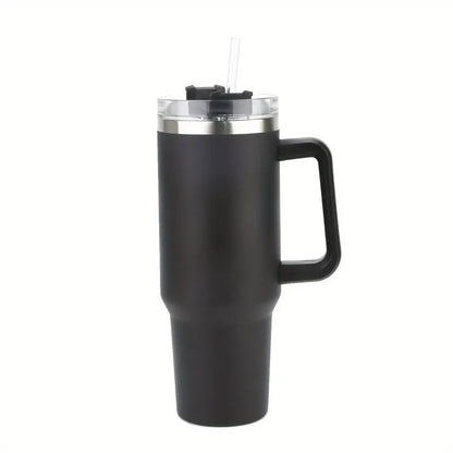 40 Oz Tumbler With Handle, Straw and Transparent Lid