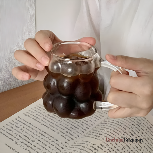 Grape Shaped Glass Cup with Handle