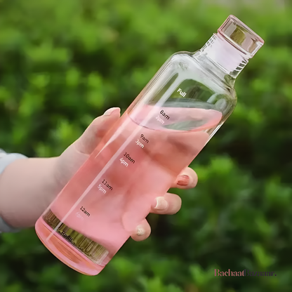 Leak-Proof Portable Water Bottle with Time Marker.